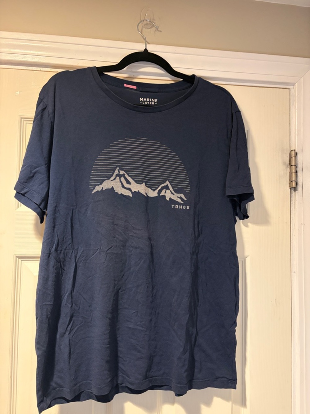 Marine Layer Men's Tahoe Graphic Tee in Navy Blue